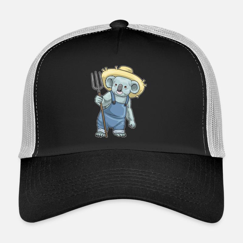 Koala Farmer Pitchfork Farm Trucker Cap