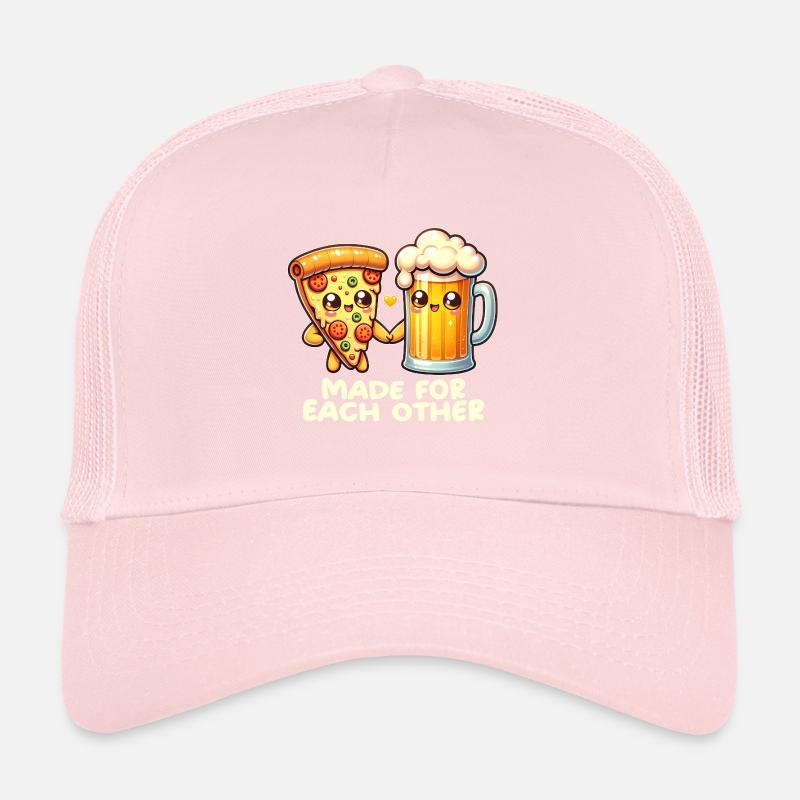 Pizza et bière Casquette trucker 