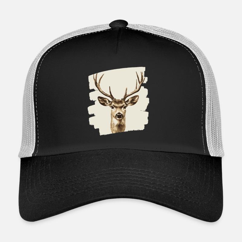 Cerf avec bois Casquette trucker 