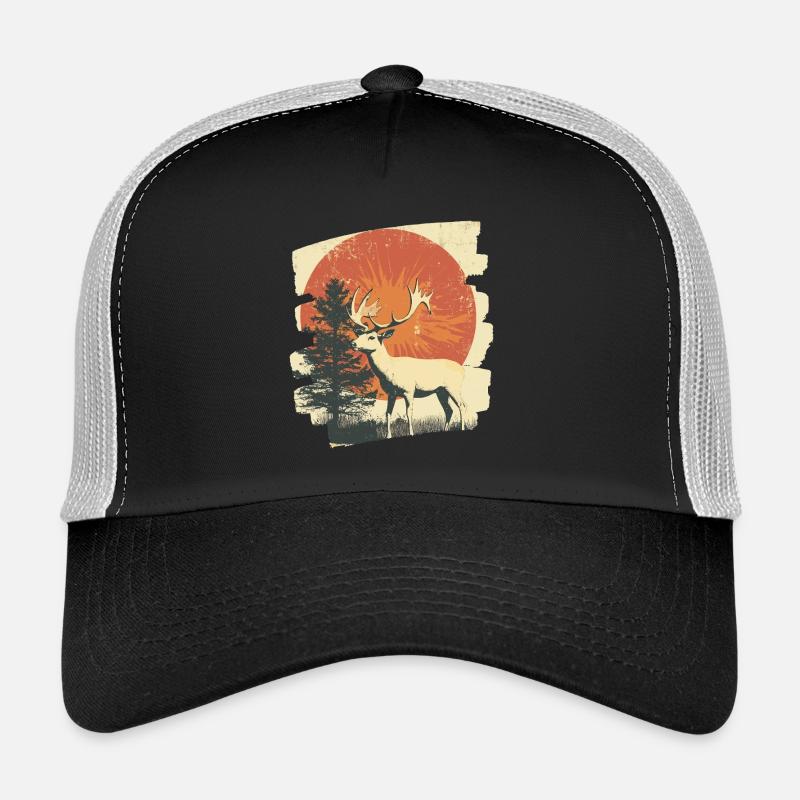 Cerf avec bois Casquette trucker 