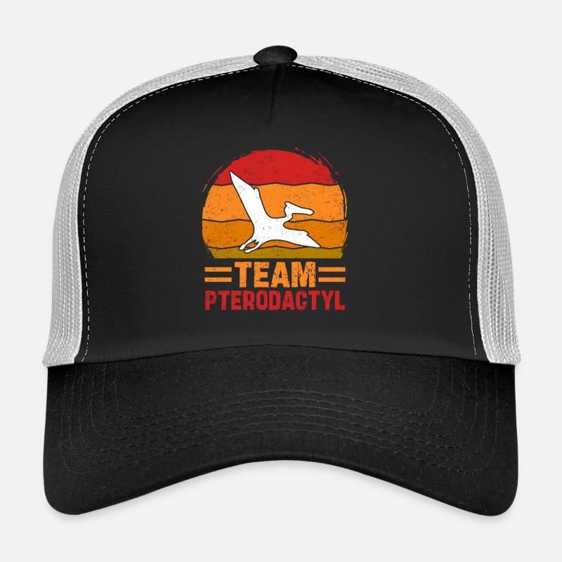 Team Pterodactyl Dinosaur Retro Design Trucker Cap