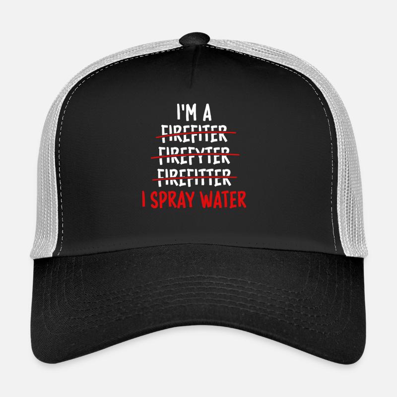 Funny Fire Brigade Design for Firefighters Trucker Cap