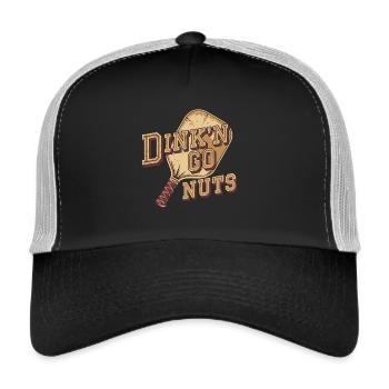 Rettro Pickleball | Dink'n Go Nuts LustigerSpruch - Trucker Cap - black/stone grey - Front