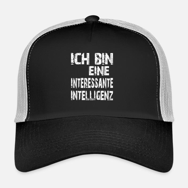KI Spruch Ich bin eine interessante Intelligenz - Trucker Cap - Schwarz/Steingrau