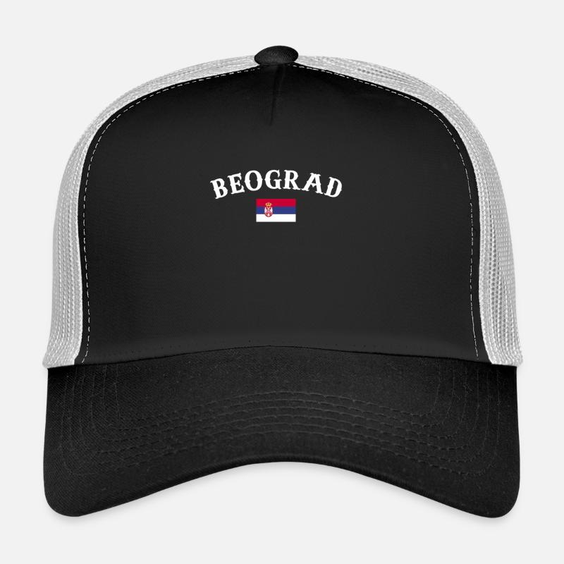 Belgrade Belgrade Serbie Drapeau serbe Serbie Casquette trucker 