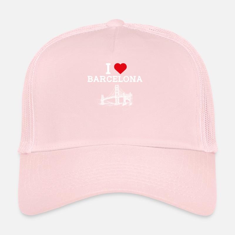 J’aime Barcelone Espagne Lover Golden Gate Bridge Casquette trucker 