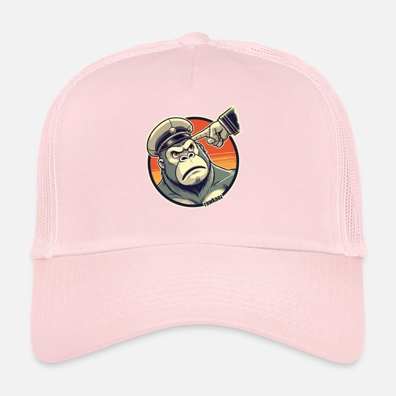 Singe strict avec bonnet obtient doigt Casquette trucker 