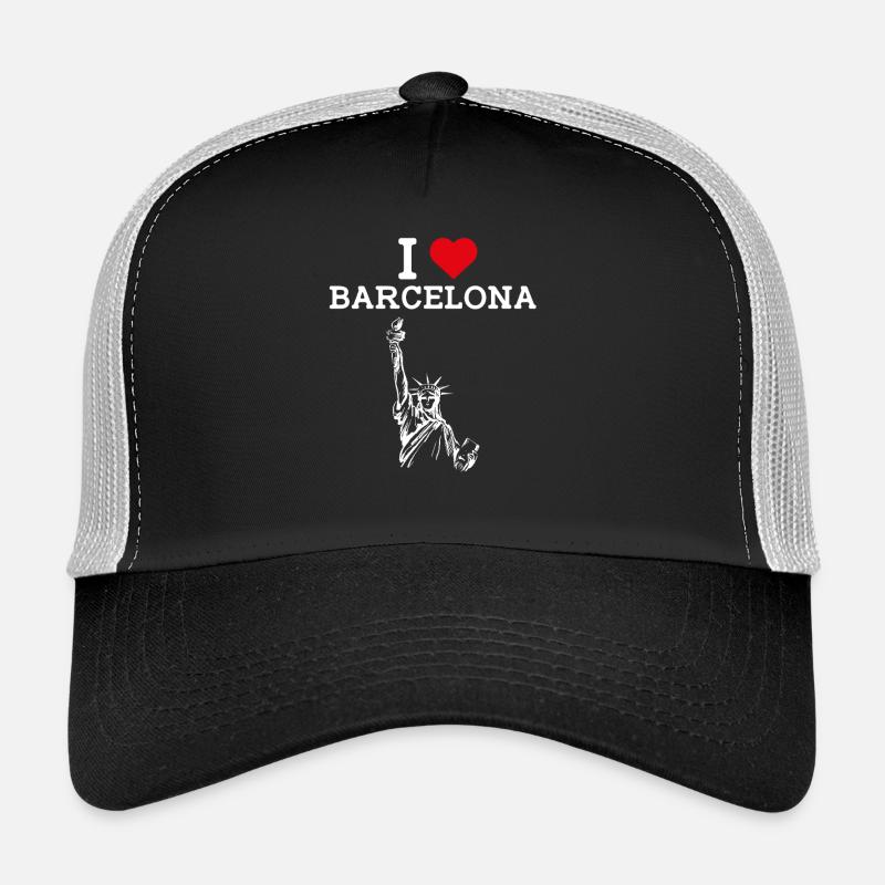J’aime Barcelone Espagne Lover Statue De La Liberté Casquette trucker 
