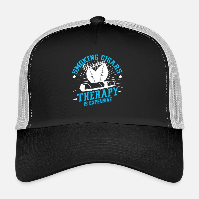 Cigar Smoking Because Therapy Is Expensive Trucker Cap
