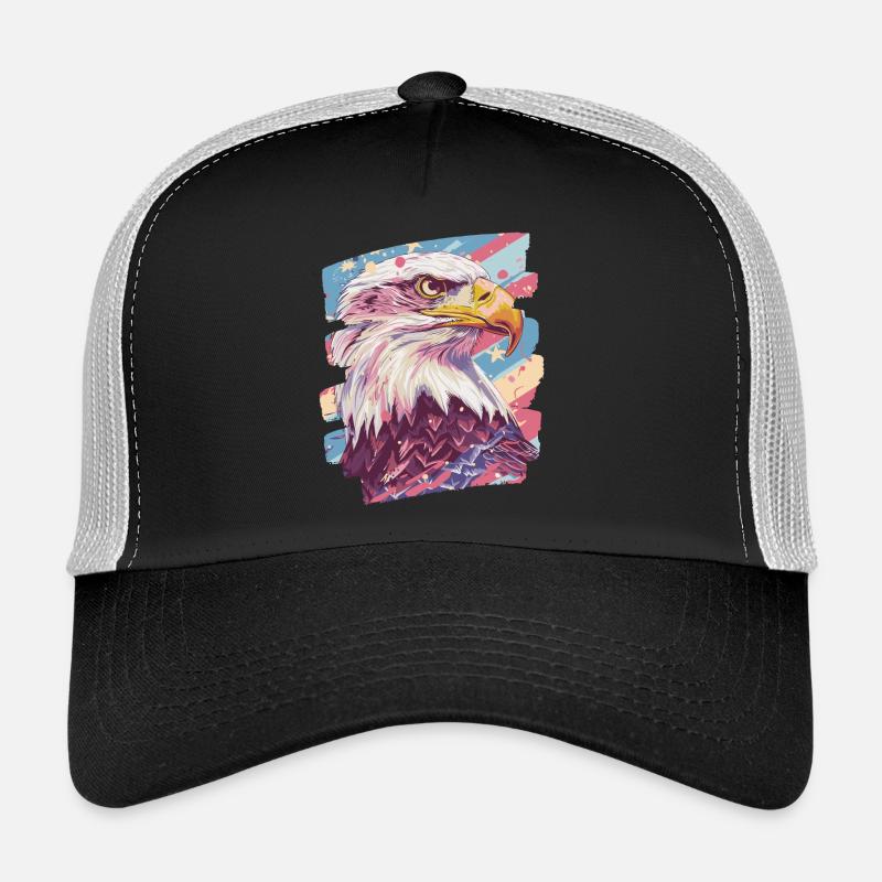 Drapeau américain avec aigle Casquette trucker 