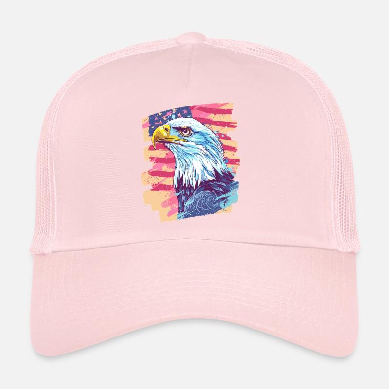 American flag with eagle Trucker Cap