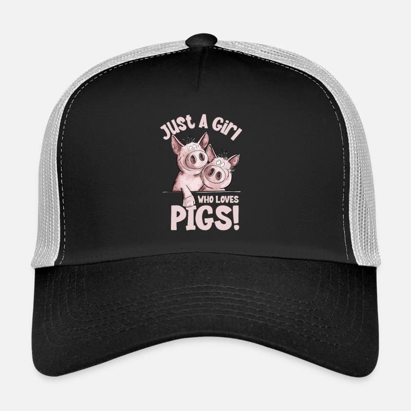 Juste une fille qui aime les cochons Cochon Cochon Casquette trucker 