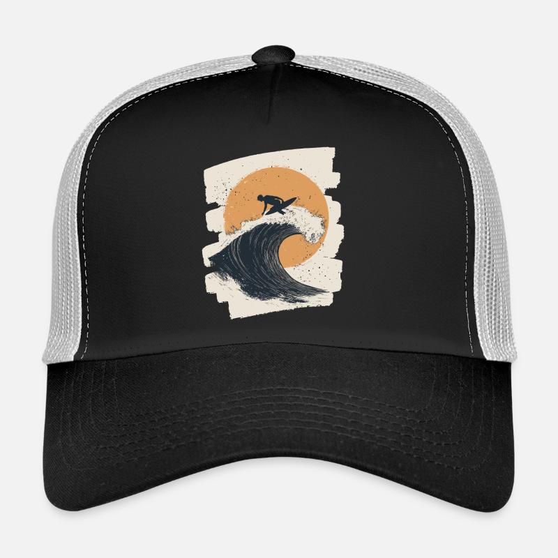 Surfer - Trucker Cap - Schwarz/Steingrau