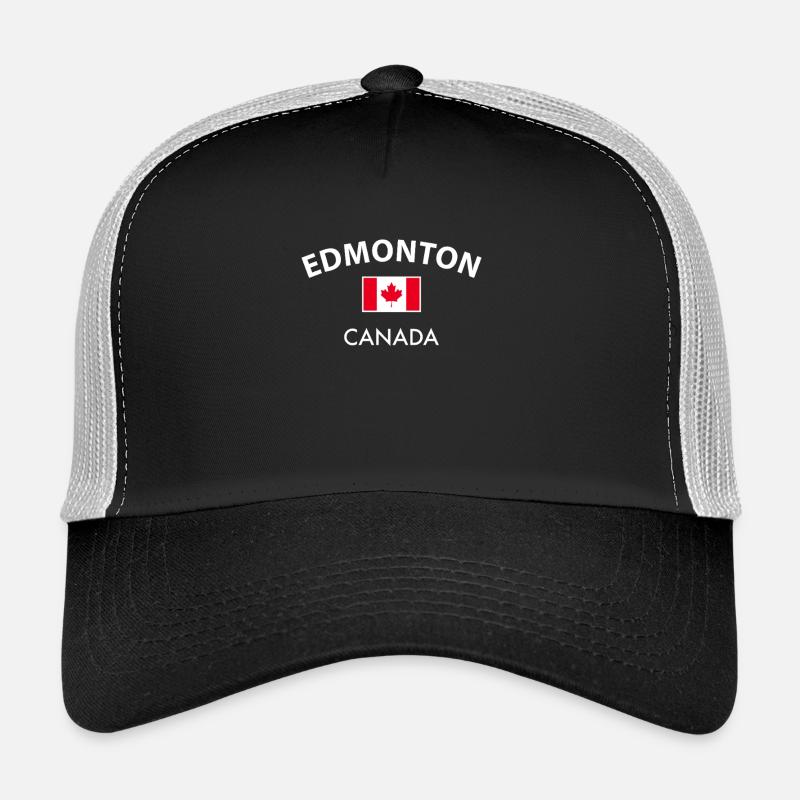 Edmonton Canada Drapeau canadien Casquette trucker 