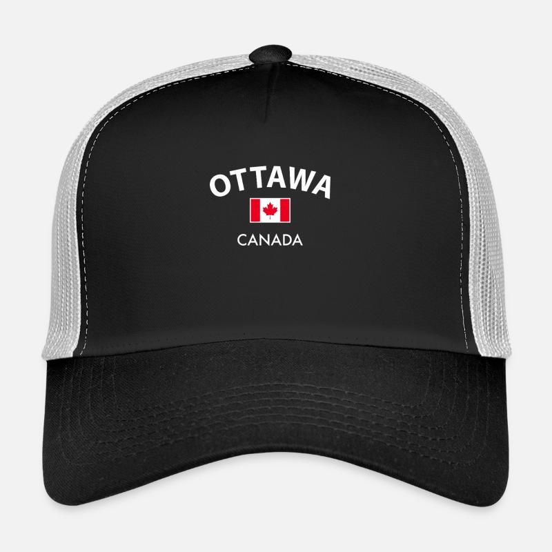 Ottawa Canada Drapeau canadien Casquette trucker 