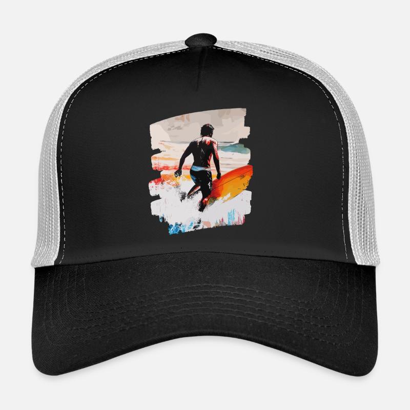 Surfer Surfing Surfboard Surfing Trucker Cap