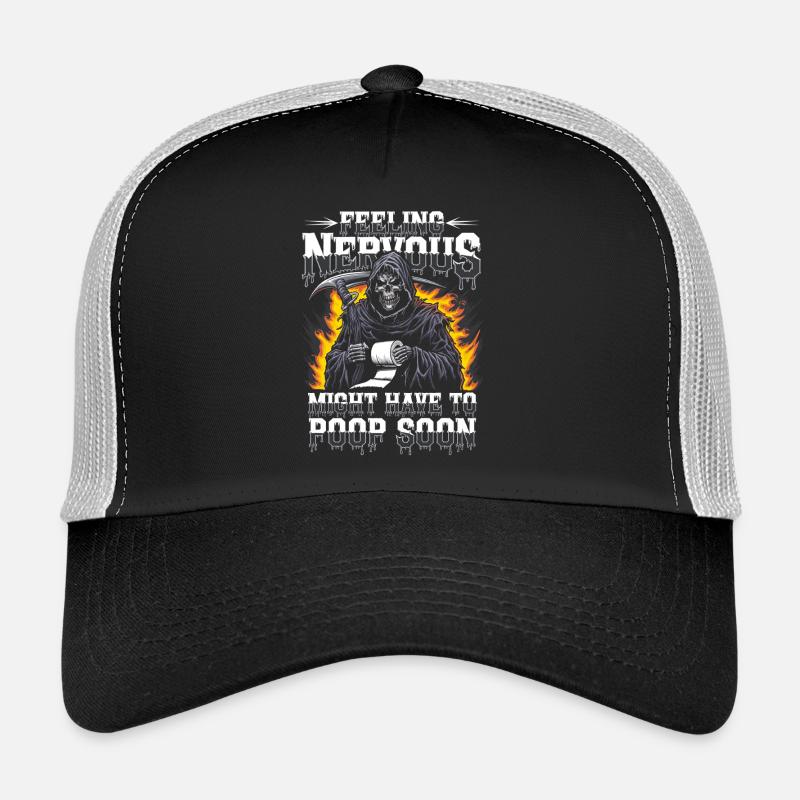 Irritable Bowel Syndrom Reaper IBS Goth Poop Humor Trucker Cap