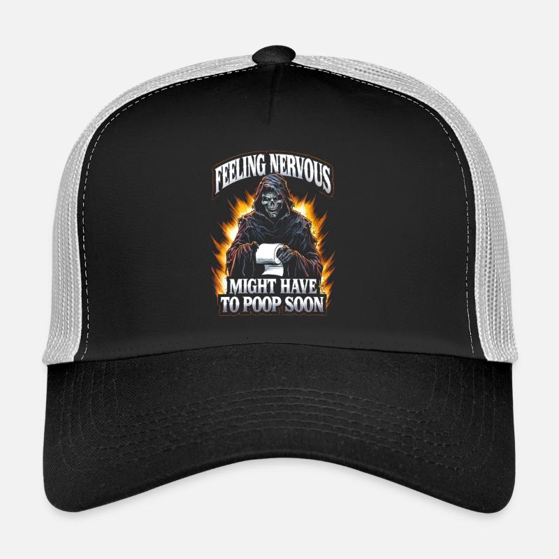 Irritable Bowel Syndrom Reaper IBS Goth Poop Humor Trucker Cap