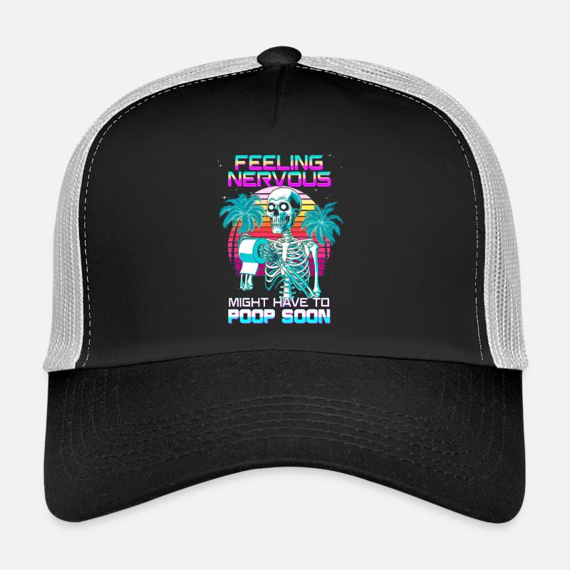 SCI, squelette, caca, humour, intestin irritable, syndrome Casquette trucker 