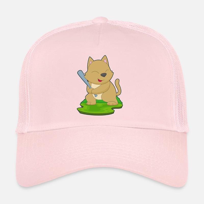 Katze Baseball Baseballschläger Trucker Cap