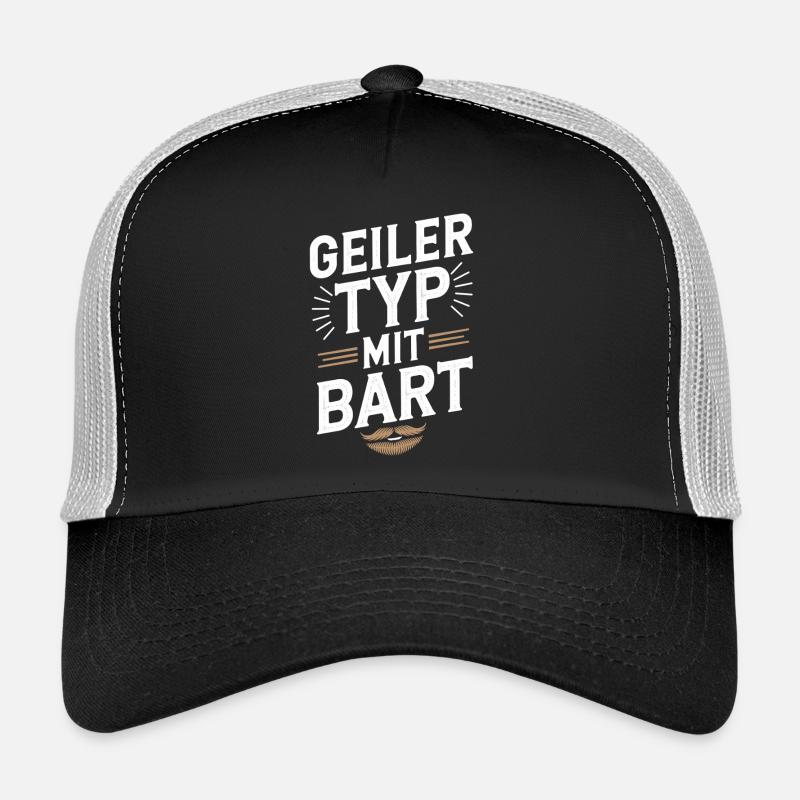 gars avec barbe barbe barbier barbe complète Casquette trucker 