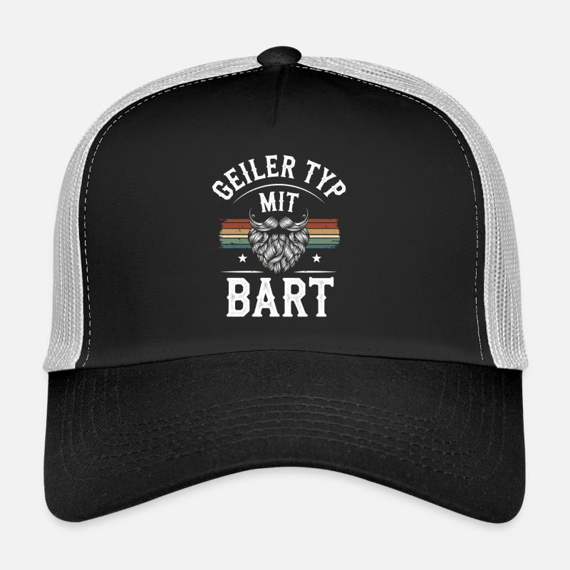 gars avec barbe barbe barbier barbe complète Casquette trucker 