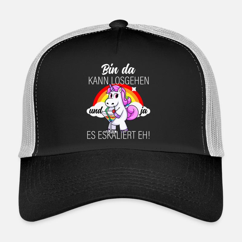 eskaliert eh Zeichenfläche 1 Kopie - Trucker Cap - Schwarz/Steingrau