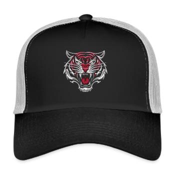 Wild Tiger's Head - Trucker Cap - black/stone grey - Front