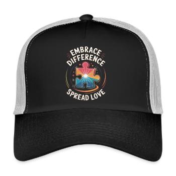 Embrace Difference Shirt - Trucker Cap - Schwarz/Steingrau - Vorne