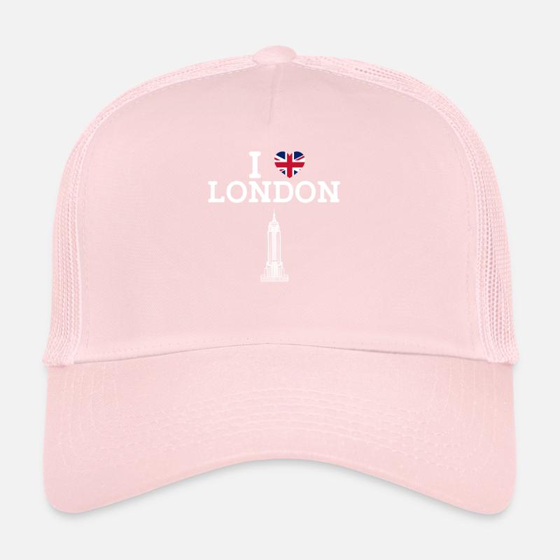 J’aime Londres coeur drapeau Royaume-Uni État jeu de mots Casquette trucker 