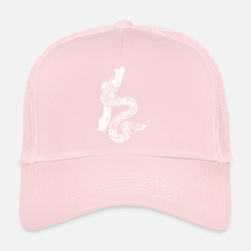 Boa Constrictor Floral Pattern Trucker Cap