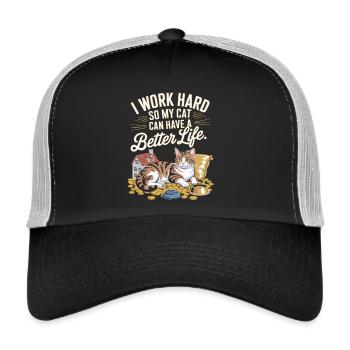 For the luxury of the cat - Trucker Cap - black/stone grey - Front