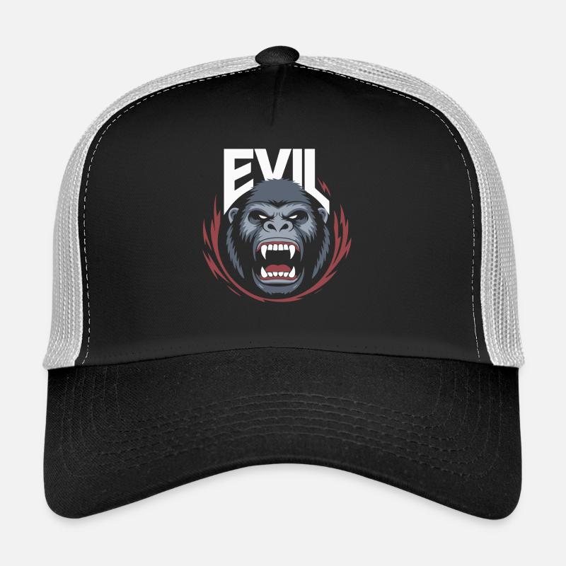 Evil Strong Gorilla Wild Animal Strength Gym Trucker Cap