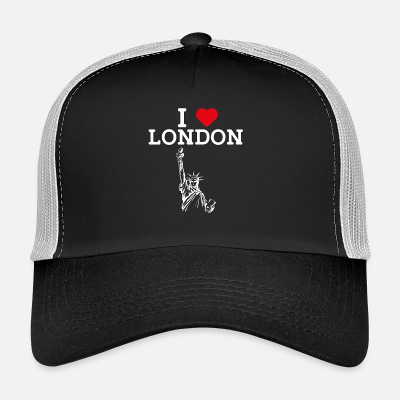 J’aime Londres Statue De La Liberté Coeur Amour Angleterre Casquette trucker 