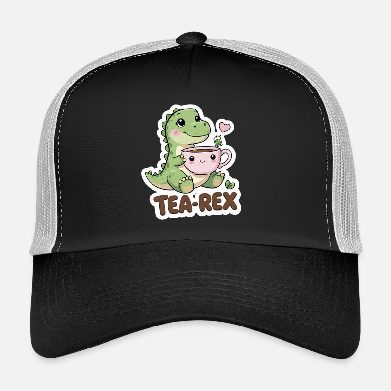 Tea-Rex – Dino sucré avec tasse à thé Casquette trucker 