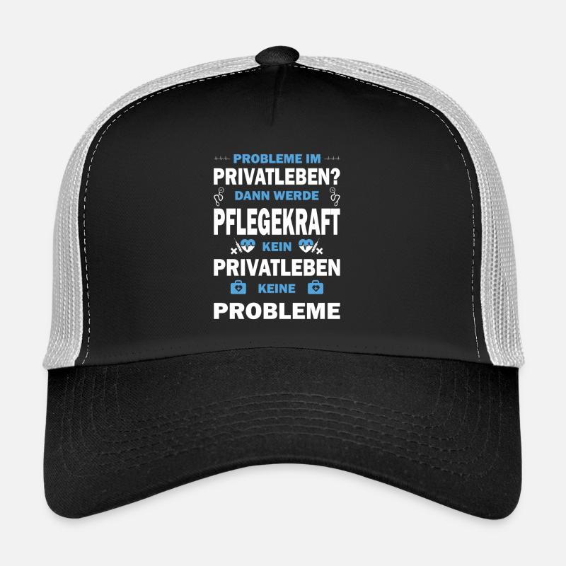 Pflegerin Geschenke Pflege Lustig Krankenpflegerin - Trucker Cap - Schwarz/Steingrau