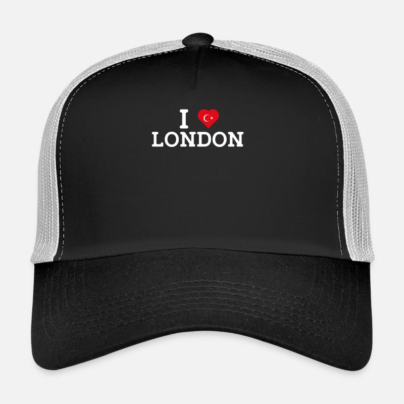 J’aime Londres Cool Mauvais Drapeau Turc Lover Jeu de mots Casquette trucker 