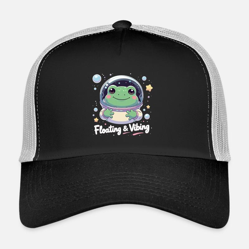 Floating & Vibing – Grenouille astronaute dans l’espace Casquette trucker 