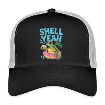 Summer in style – Turtle Time - Trucker Cap - black/stone grey - Front