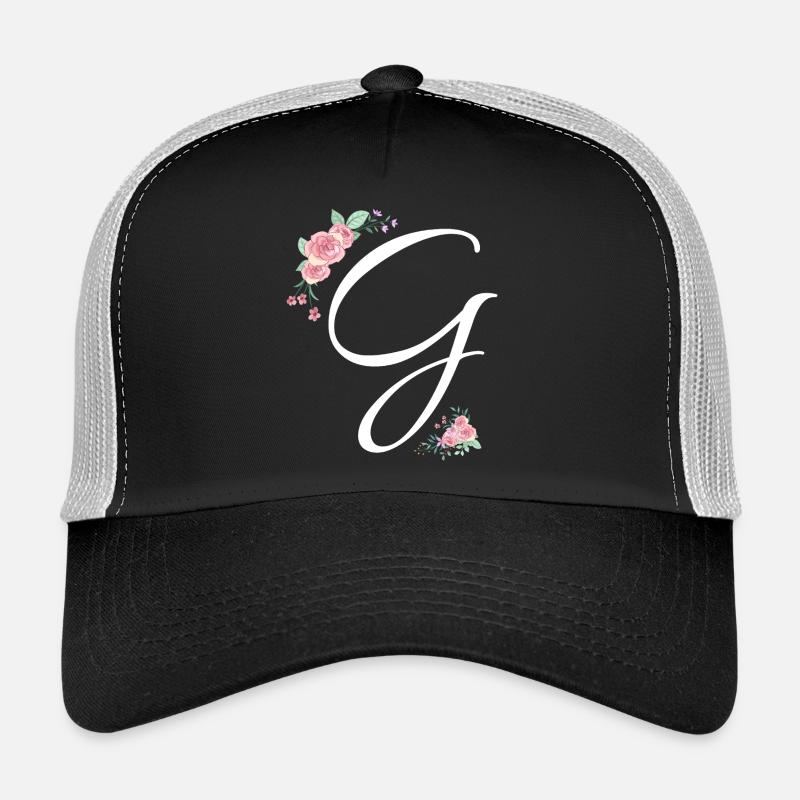 Lettre g fleurs Casquette trucker 