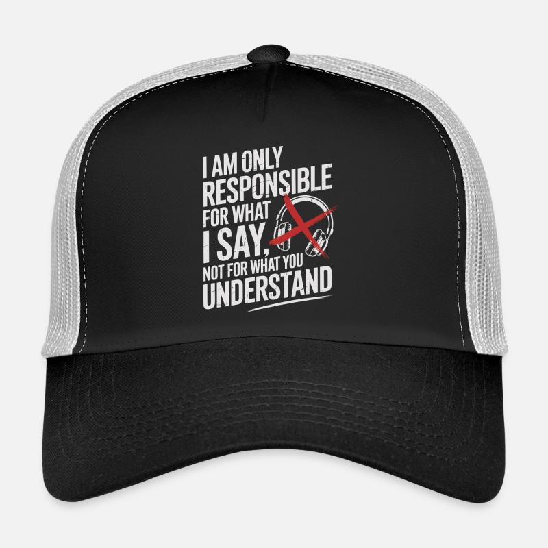 Je suis responsable de ce que je dis Enseignant - Casquette trucker  - noir/gris pierre