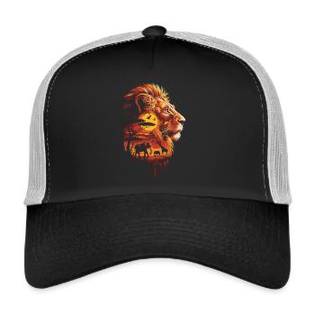 Africa Wildlife of Animals - Trucker Cap - black/stone grey - Front