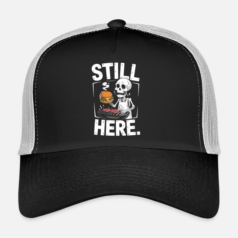 Funny Grill Skeleton Shirt Trucker Cap