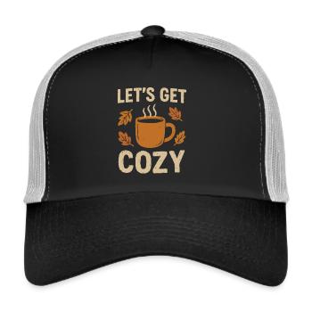 Lasst es uns gemütlich machen - Trucker Cap - Schwarz/Steingrau - Vorne