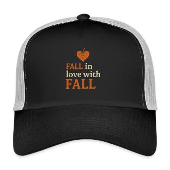 Fall in love with autumn - Trucker Cap - black/stone grey - Front