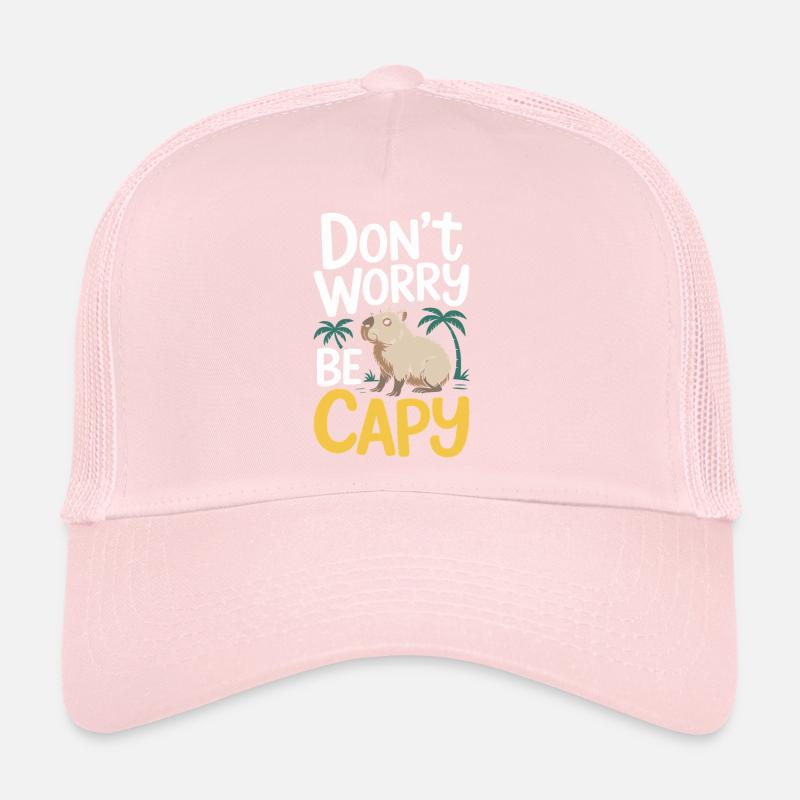 Capybara Dont Worry Be Capy Capybara Rodent Trucker Cap