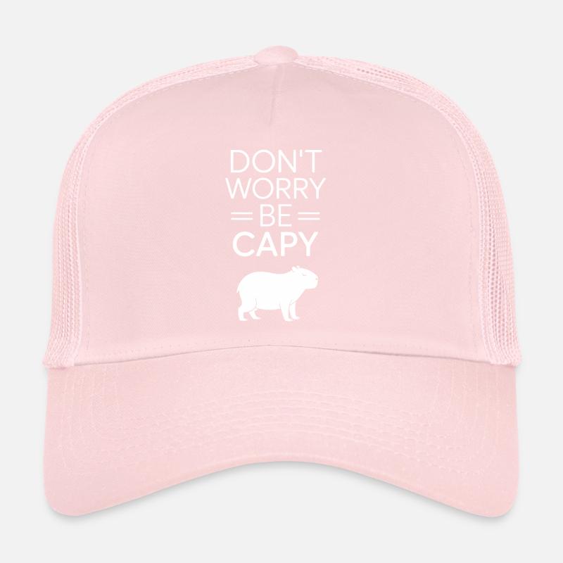 Capybara Dont Worry Be Capy Wasserschwein Nagetier Trucker Cap
