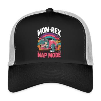 Chemise drôle Dino Queen - Casquette trucker  - noir/gris pierre - Devant