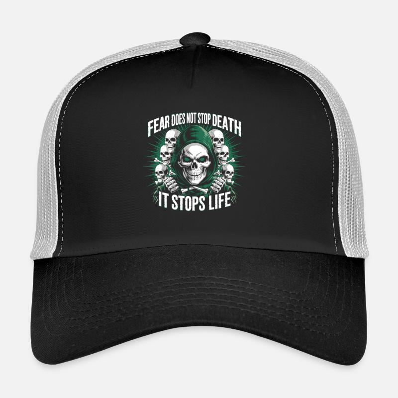 La peur arrête la vie Grim Reaper Casquette trucker 