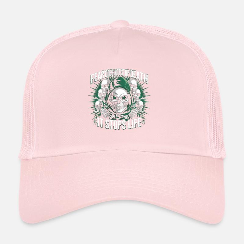 Fear Stops Life Grim Reaper Trucker Cap